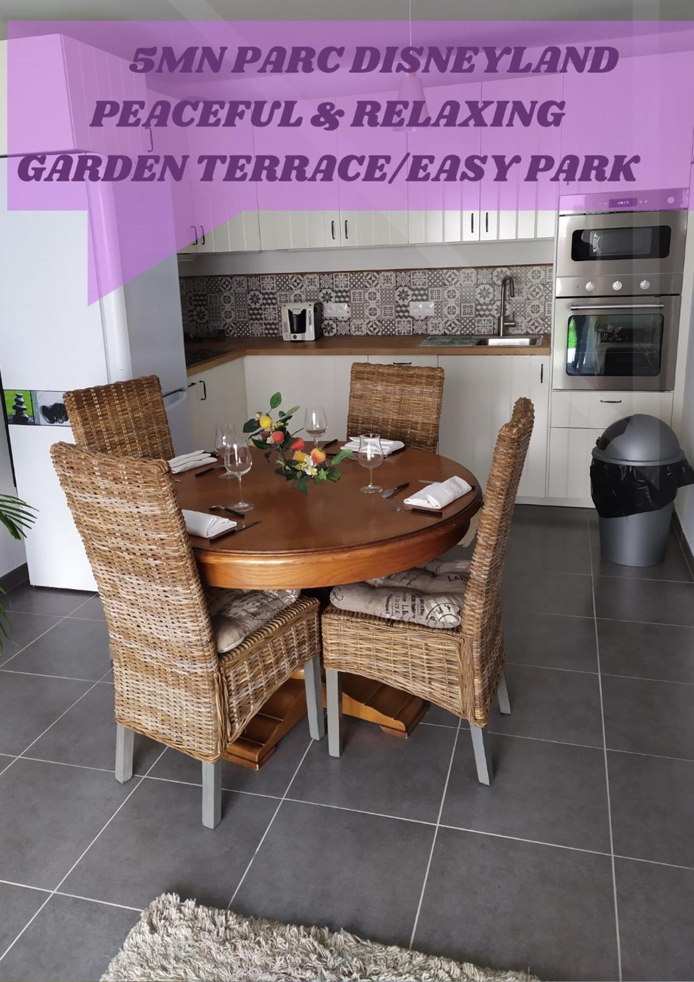 A 5 Min De Disneyland Paris Appartement Cosy Avec Jardin Terrasse Privee Chessy  Zewnętrze zdjęcie